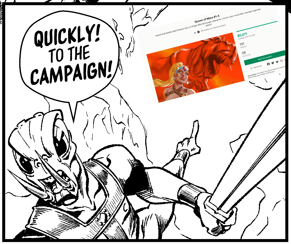 now Kickstarting comics 'Queen of Mars 1-4' tweet media