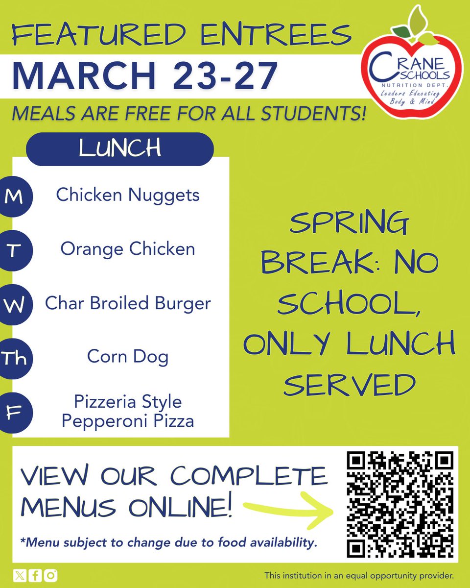 Crane Schools Nutrition tweet media