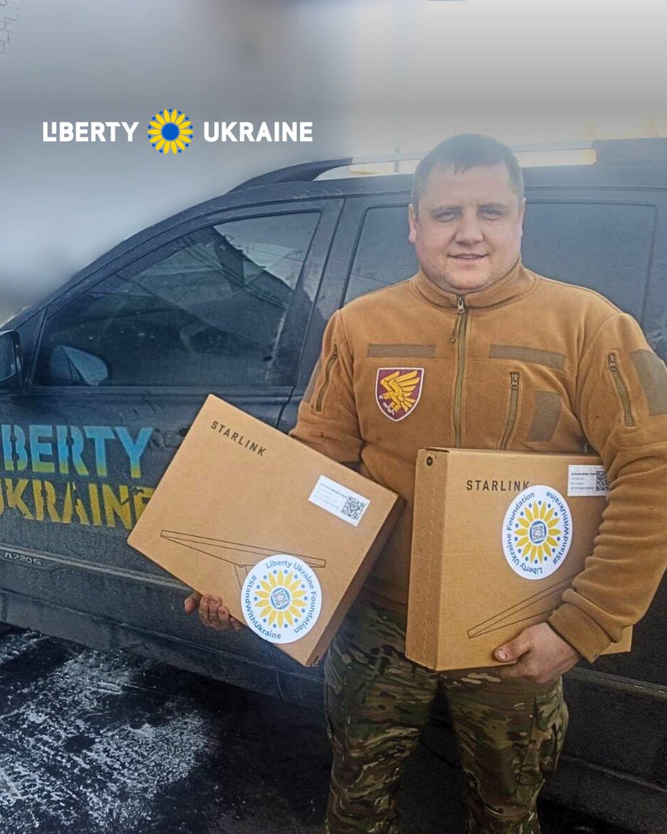 LibertyUkraineF's tweet photo. Two Starlink units were delivered to the @95_brigada.
Simple equipment, but super important - it brings a stable connection where itβs needed. ππ
π Help us deliver more critical equipment: https://t.co/2qoJglS4si
#StandWithUkraine #LibertyUkraine #SupportUkraine #95thBrigade #FrontlineSupport