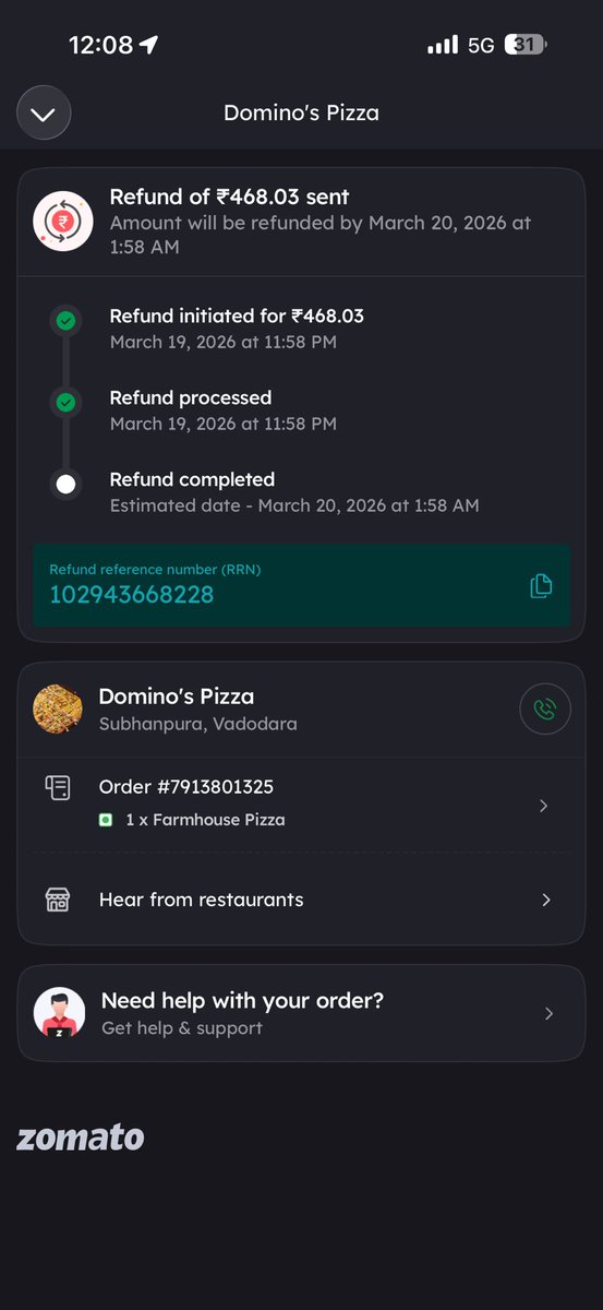 Shrey1811's tweet photo. @dominos_india @dominos @zomato @zomatocare Ellora Park,Vadodara Restaurant Name-Dominos Pizza Misbehaved dominos &amp; staff- 
Dheeraj &amp; Pintu.They took order via zomato,order was accepted,We waited for 30-45 mins,they misbehaved and denied to deliver order, later order is cancelled https://t.co/d5eyTOgYHn