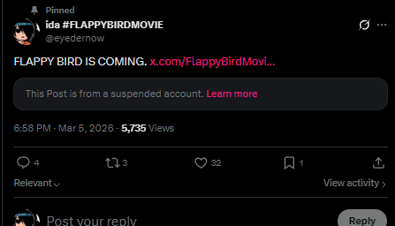 ida #FLAPPYBIRDMOVIE tweet media