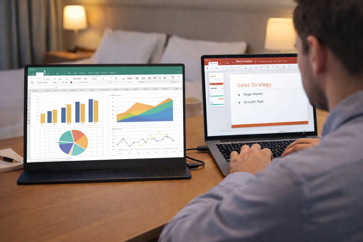UrbanFactoryWW's tweet image. IT Resellers: Give your clients the ultimate hybrid work solution. The DUPLEE monitor 15.6" portable monitor solves daily pain points for mobile professionals. High-demand, high-margin, and built to travel. Let's talk about adding it to your lineup! 📈
 #ITReseller #UrbanFactory