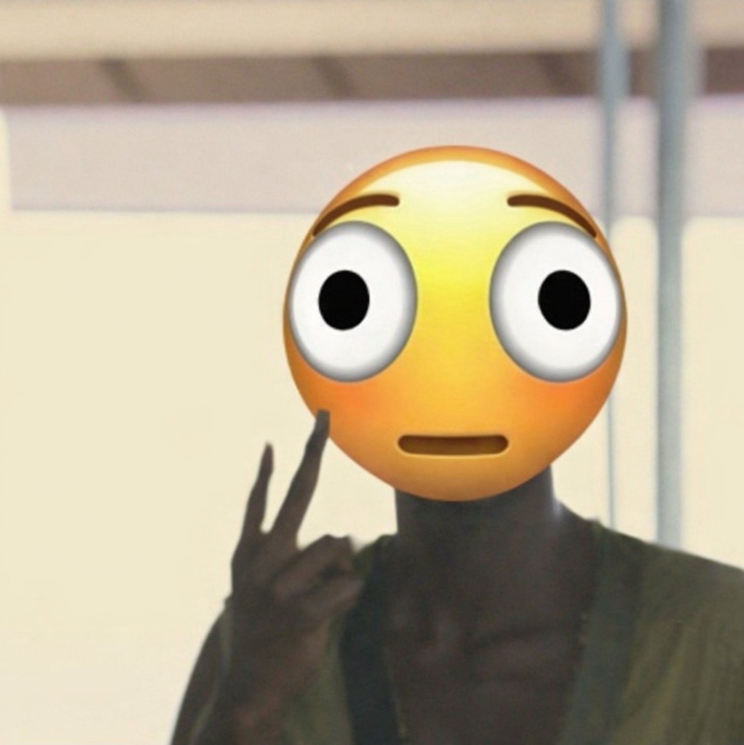 distorted face emoji tweet media