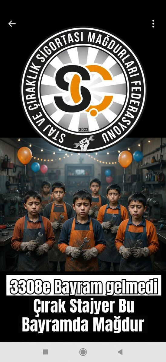 STAJ VE ÇIRAKLIK SİGORTASI MAĞDURLARI FEDERASYONU tweet media