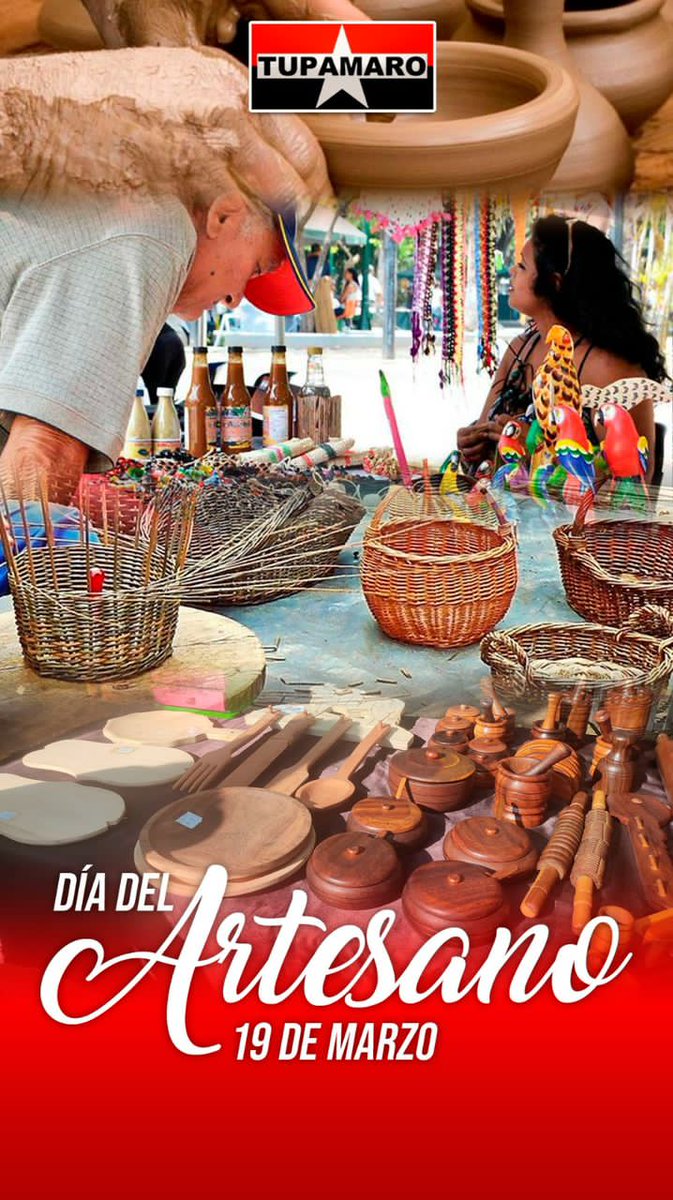 Celebramos a las creadoras y los creadores manuales que tejen, labran y moldean nuestra venezolanidad y nuestra identidad.

Los artesanos y artesanas construyen con su labor una trinchera de resistencia.

#GuerraDeTodoElPueblo 
#TupamaroAntiimperialista 

<a href="/NicolasMaduro/">Nicolás Maduro</a>