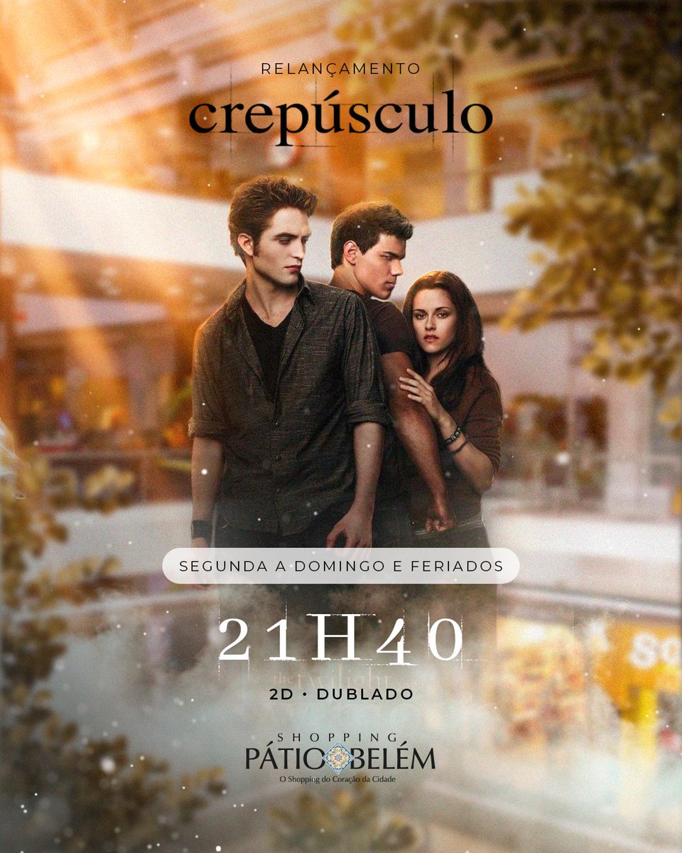 patiobelem's tweet photo. “Eu sei o que você é.”
“Diga. Alto e claro.”
“Vampiro…”

Tem histórias e sentimentos que atravessam o tempo e continuam intensos como na primeira vez.

O filme Crepúsculo já está em cartaz no Moviecom do Pátio Belém. Sessões todos os dias, às 21h40. https://t.co/2SyrWy0JVS