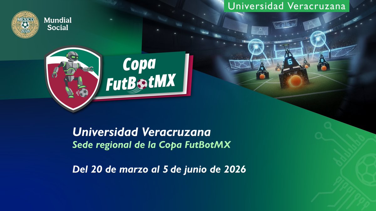 DGAAT_UV's tweet photo. Iniciamos actividades rumbo a la copa #FutBotMX, durante el mes de marzo:
“Diseño Robótico mediante CAD/CAM”
“Sistemas de control inteligentes aplicados a la robótica”
¡Somos parte del impulso nacional hacia la innovación!
@UVeracruzanaMx @SecAcUV https://t.co/nyNL19JRxN