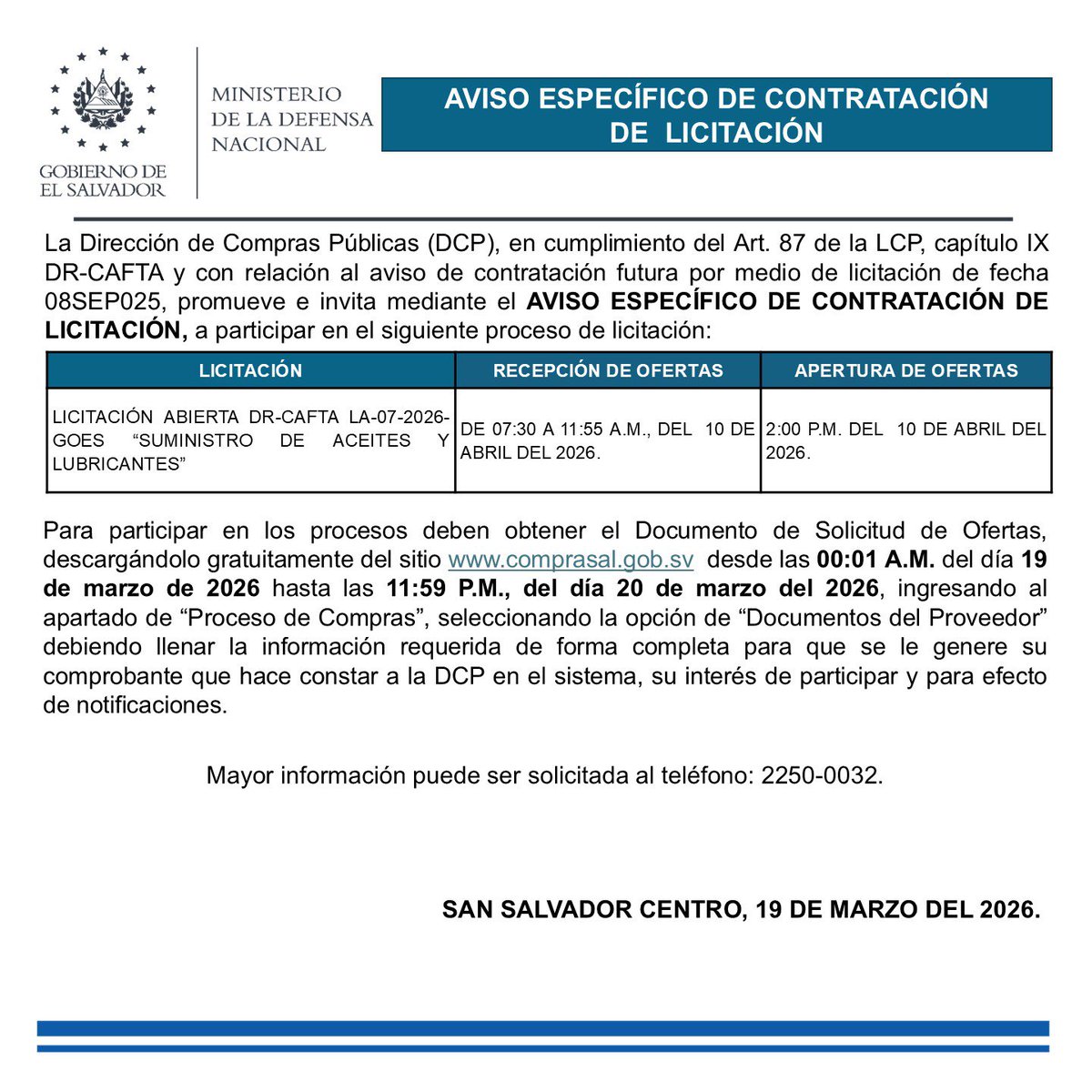 Ministerio de la Defensa Nacional tweet media