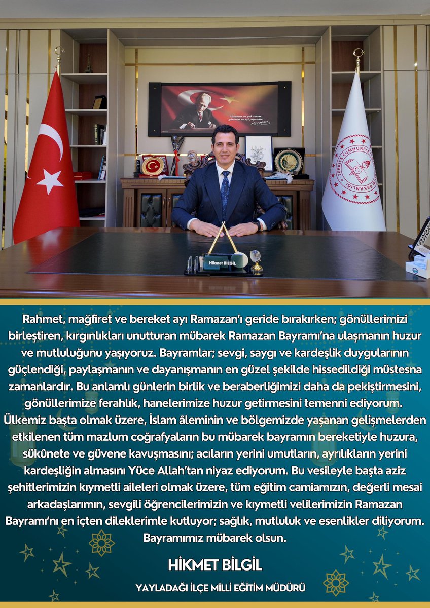 Bizlere evveli Rahmet Ortası Mağfiret sonuda cennemden kurtuluş olan Ramazan Ayını yaşatan ve sonrasında da Bayrama kavuşturan Rabbimize hamdolsunHayırlı Bayramlar diliyorum