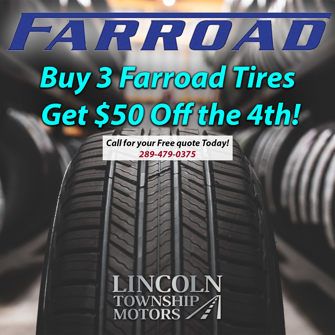 Need new tires but don't want to break the bank? 
Farroad Tires are a great budget-friendly option for everyday driving. They offer great reliability, a comfortable ride, &amp; good value!

Buy 3 Farroad Tires, Get $50 off the 4th!

Call us for your FREE quote today!
📞289-479-0375