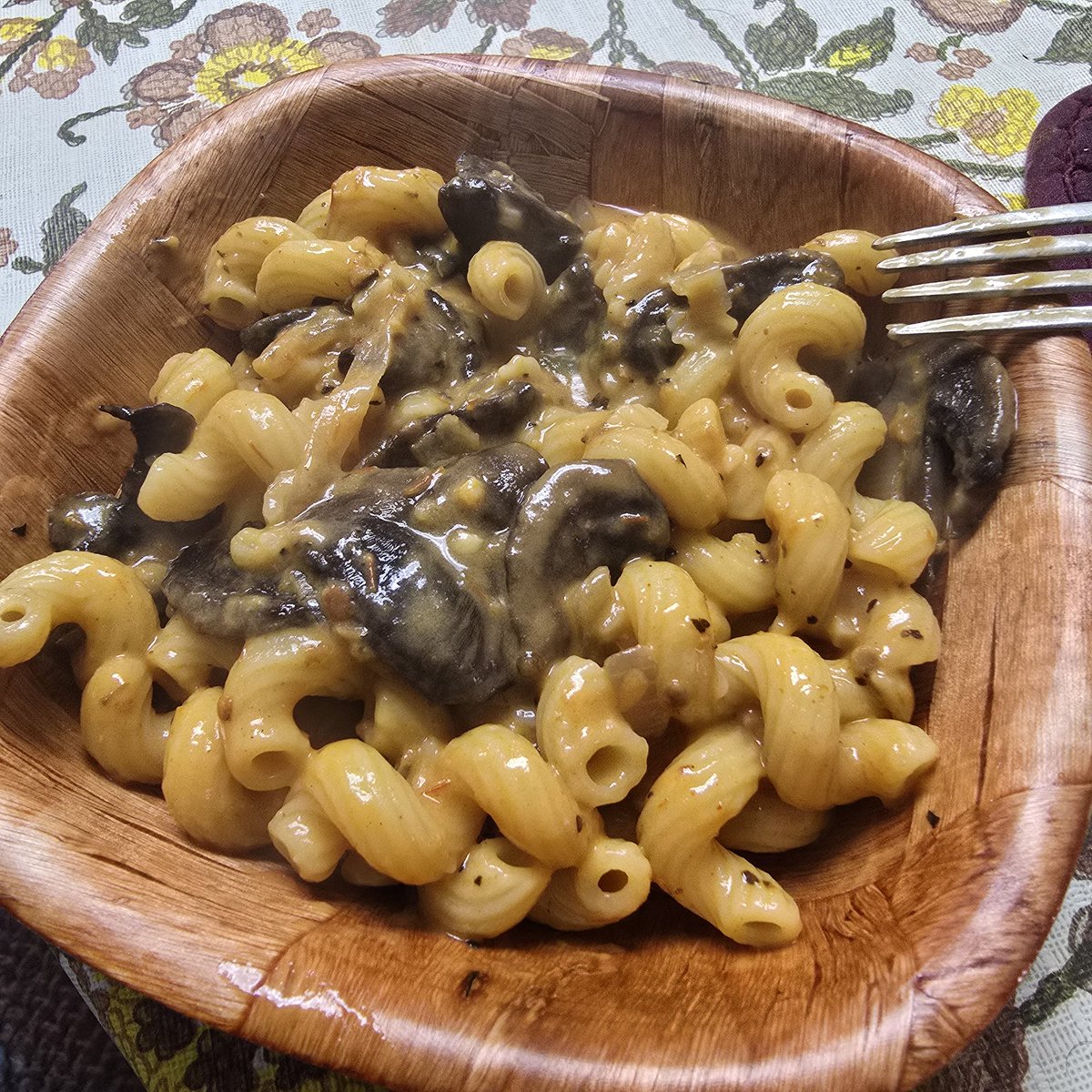 Model_SM9208's tweet photo. Cavatappi 
Roasted garlic and herb red sauce 
Last of my cheese sauce
Mushroom 
Jalapeño 
Onion https://t.co/wh2nmYtO6o
