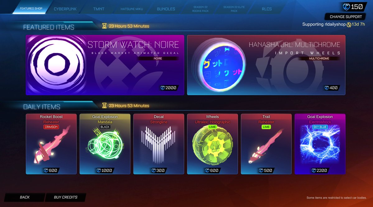 Rocket League Shop tweet media