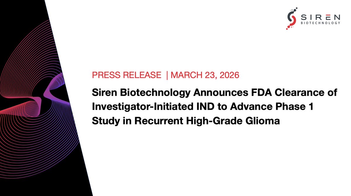 Siren Biotechnology, Inc. tweet media