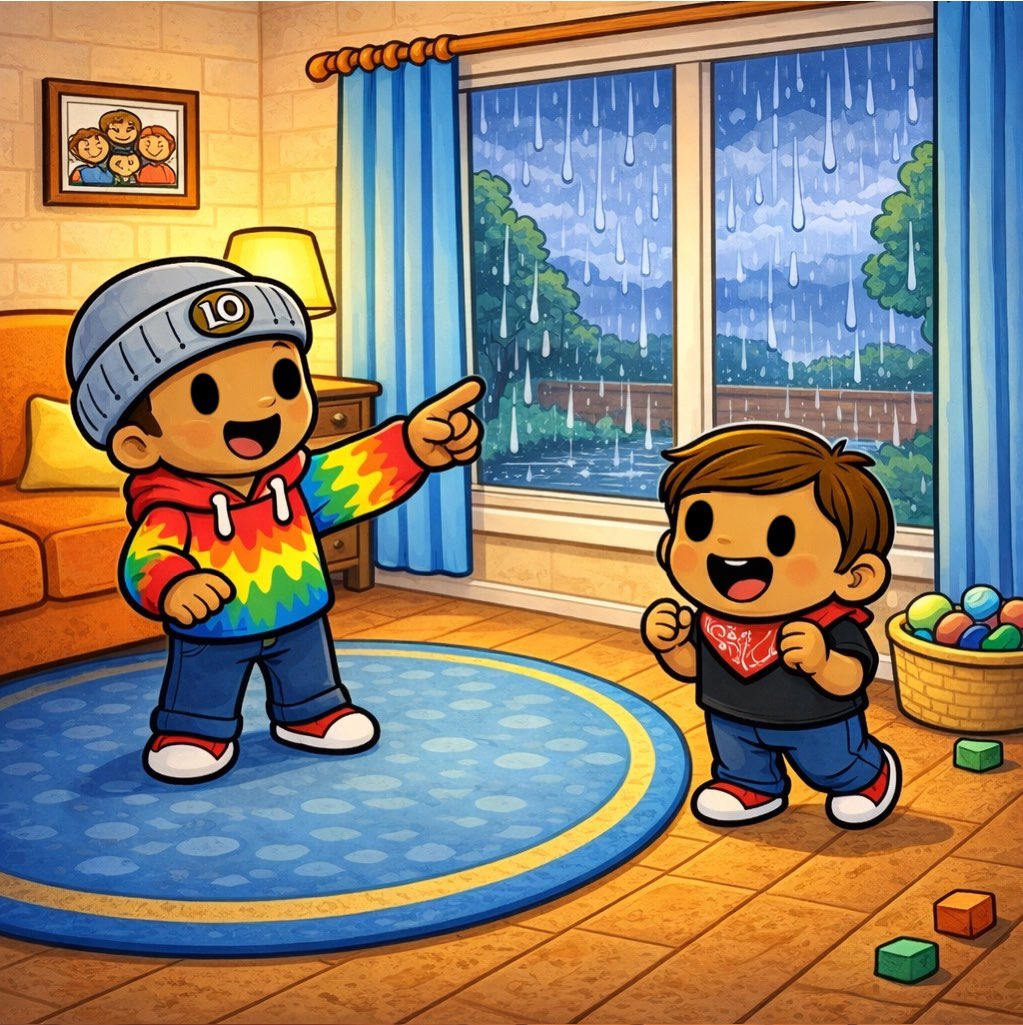 𝗟𝗶𝘁𝘁𝗹𝗲 𝗢𝗹𝗹𝗶𝗲 𝗮𝗻𝗱 𝘁𝗵𝗲 𝗥𝗮𝗶𝗻𝘆 𝗗𝗮𝘆 𝗙𝗼𝗿𝘁

𝗣𝗮𝗴𝗲 𝟯

Ollie looked around the living room.

Then his eyes lit up.

“I’ve got an idea!” he said, pointing excitedly.

Jack leaned closer.

“What is it?” he asked.

Ollie grinned.

“Let’s build the biggest,