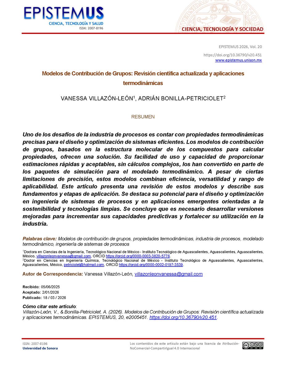 Posgrado Ing. Química Instituto Tecnológico de Ags tweet media