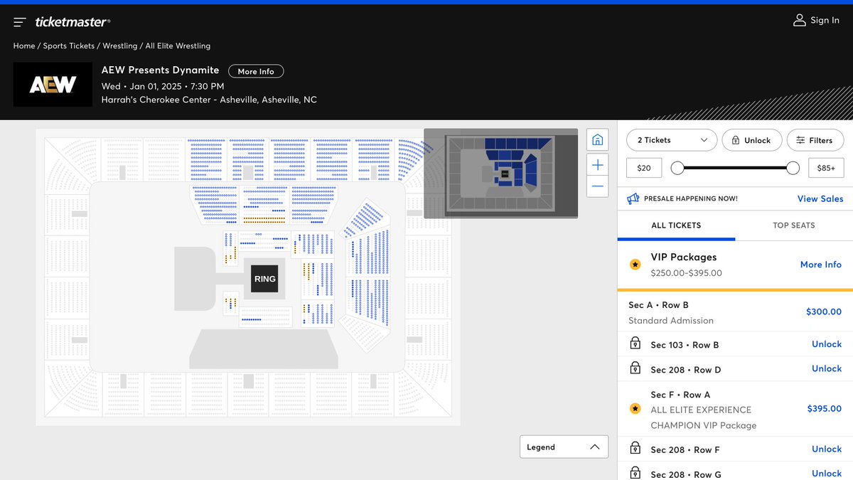 AEW Ticket Map Updates tweet media