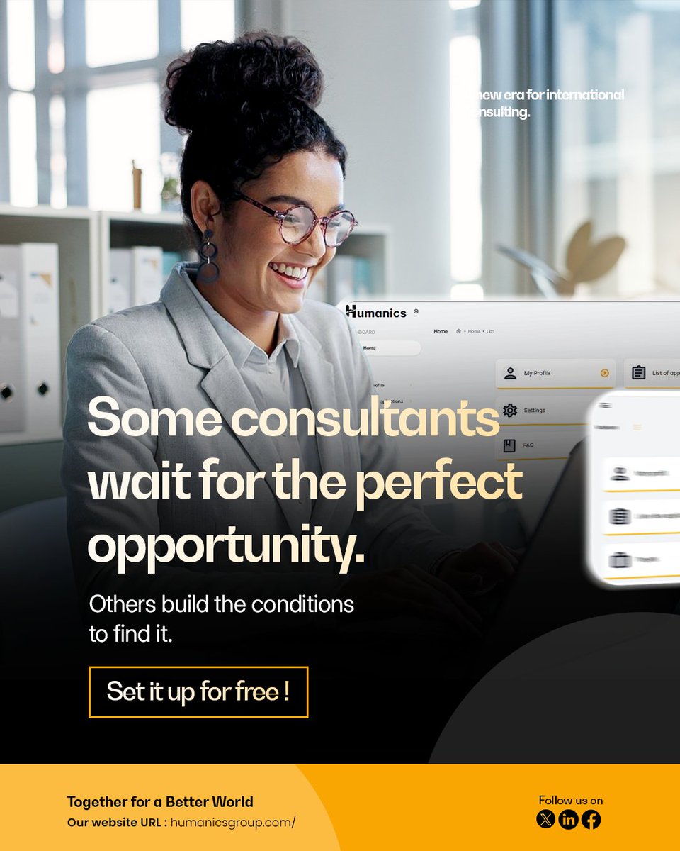 humanics_global's tweet image. Waiting for the perfect opportunity ?
Here's the thing, it won't knock on your door.

But with HGA, you don't have to go looking either.
Create your free profile once. Our AI does the scanning, the matching and the heavy lifting.

#Humanics #Consulting #AIMatching