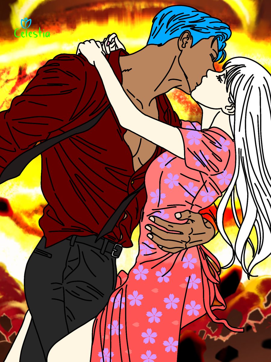 A kiss in front of a nuclear explosion? Fuck yeah 😏

💙: <a href="/NinjaKaiVT/">KaiVT</a>
🎨: Me🌷

#VtuberUprisings #vtubernsfw