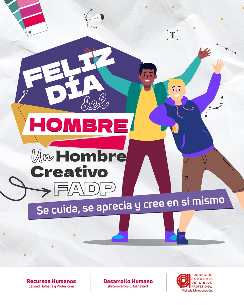 FadpCali's tweet photo. En la FADP creemos en hombres que se expresan, que crean con propósito y que construyen su propio camino.

Un hombre creativo FADP se cuida, se aprecia y cree en sí mismo 💡

#DíaDelHombre #HombreCreativo #FADP https://t.co/dMD6tgbEAf