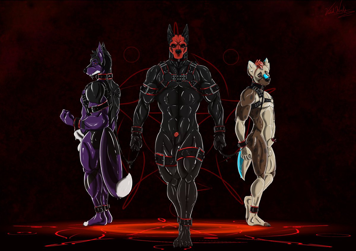 pup_mylo's tweet photo. Yeen is ready for rubber takeover and to have his leash tugged by a hellhound🥵 

Love how this piece turned out! Drawing shiny latex is not an easy skill and @VeiledWorks absolutely killed it! 

#furryart #furry #rubberfur #latex https://t.co/CEiCUxri4V