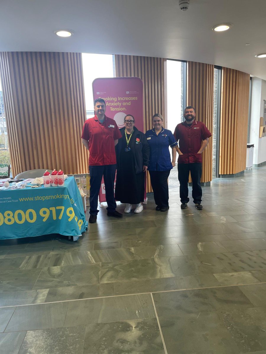 WesternHSCTrust's tweet photo. 🚭 As part of #NoSmokingMonth, our Smoking Cessation Team have been hosting information stands Trustwide this week, offering advice and support to anyone thinking about quitting.

Find out more: https://t.co/Jl9nYesMKM https://t.co/6vKs83yxXa