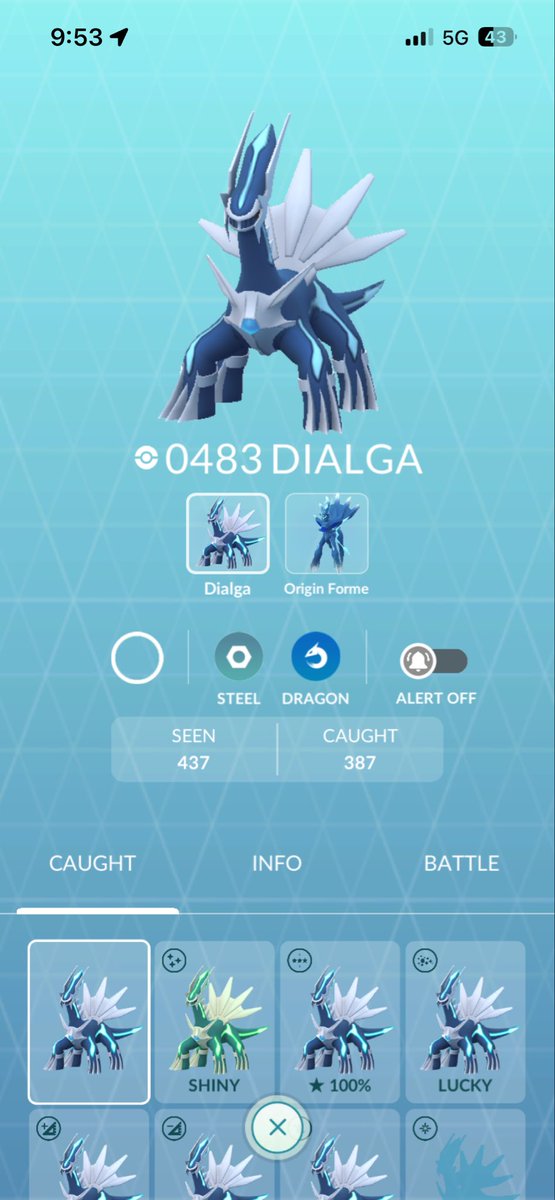 Just find it funny how I’ve raided nearly 900 Palkia &amp; Dialga combined and still have only raided for one of my hundos. The rest of them have been through trades and both origin forms were from non-lucky hundo trades both with the move. #PokemonGO #PokemonGOApp