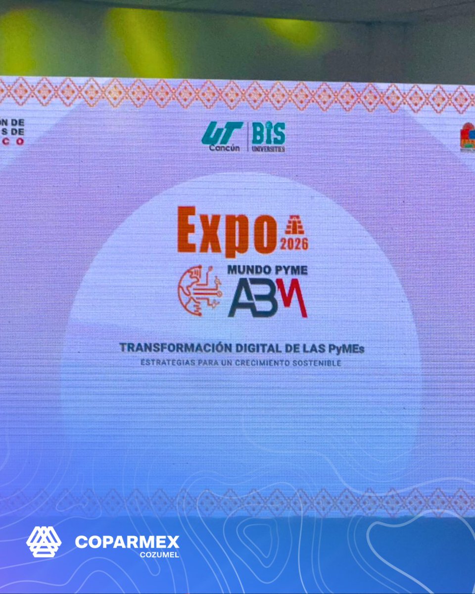 Participamos en la 4ª Expo Mundo PYME ABM, celebrada el pasado 17 de marzo a las 9:30 horas en el Auditorio de la UT de Cancún.
Nuestro Presidente de COPARMEX Cozumel, el Lic. Alejandro Gutiérrez Sánchez, asistió para impulsar el acceso al crédito y la capacitación de las MIPYMES