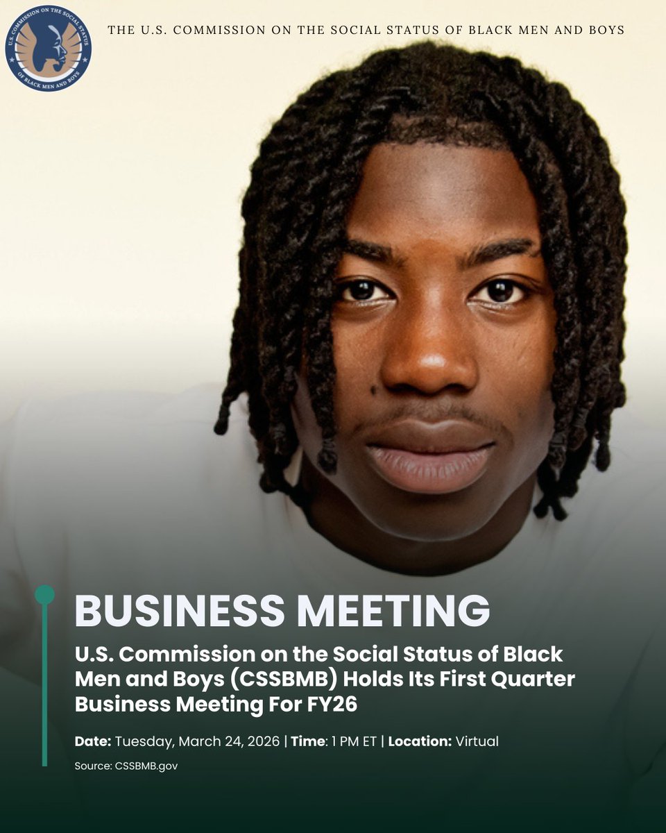 COMMISSION ON THE SOCIAL STATUS OF BLACK MEN+BOYS tweet media