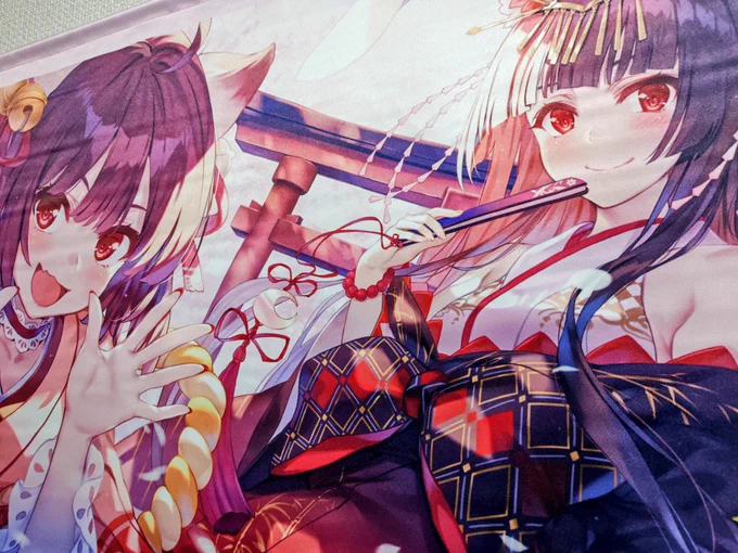 #雀魂 しゃむつうクイズキャンペーンに当選しました オリジナルのタペストリー、可愛い 雀魂さん大好き愛してるっ ファンアートいっぱい描きます