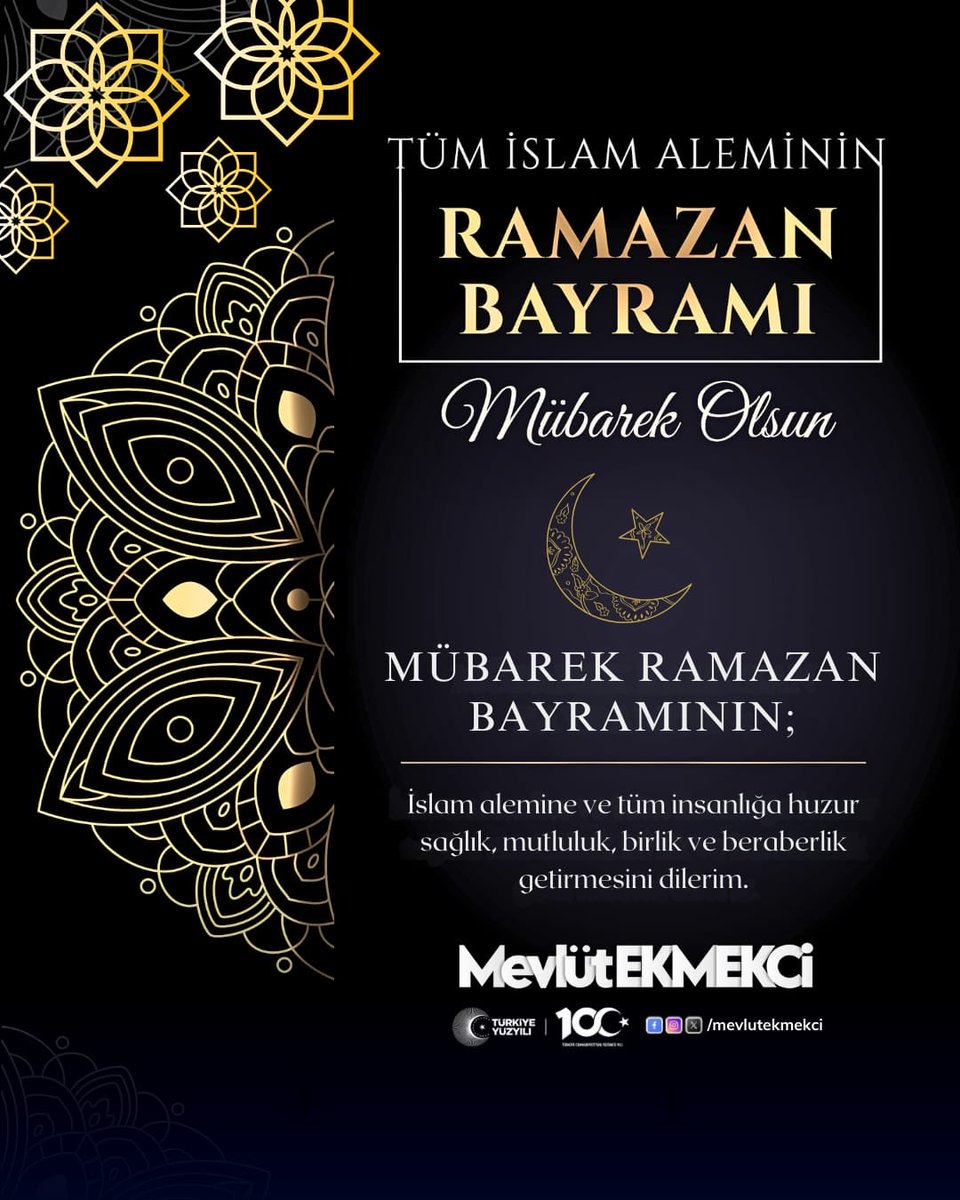 ekm_m's tweet photo. #RamazanBayramı’nın ülkemize ve tüm İslam alemine sağlık, esenlik ve huzur dolu nice günler getirmesini temenni ederim. https://t.co/pxFDvslPH3