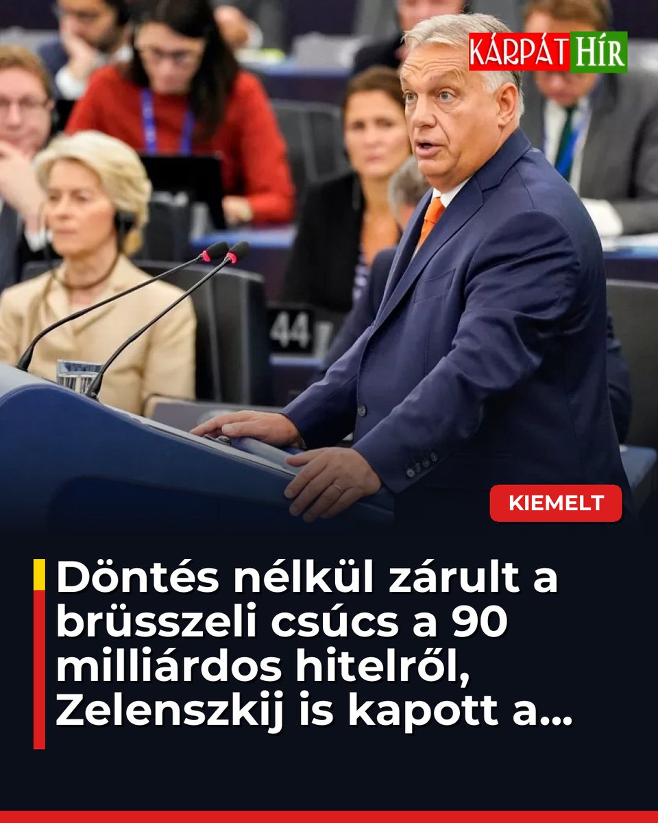 KarpatHir's tweet photo. ⚡⚠️  Döntés nélkül zárult a brüsszeli csúcs a 90 milliárdos hitelről, Zelenszkij is kapott a kritikából https://t.co/1qMKs0wpRs ℹ️👇 #BrüsszeliCsúcstalálkozó #Ukrajna #Zelenszkij #OrbánViktor #Hitel https://t.co/2E2fKC1yU1