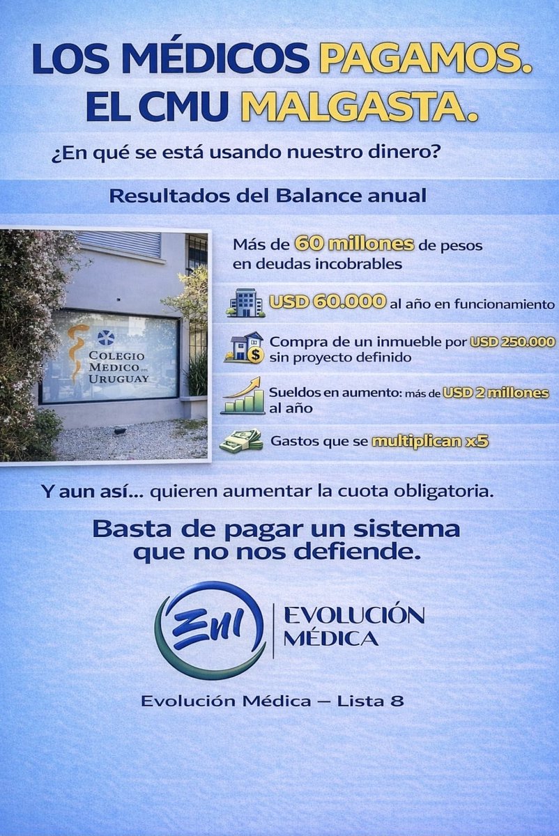 MedicaEvolucion's tweet photo. El @colegiomedicouy sigue como es característica de la mayorias de este periodo de "gestión" con las designaciones directas sin concurso como fue la norma en otros periodos.
Ahora el abogado del CN renuncio y nombraron a otro de forma directa.
Evolución Médica voto negativo. https://t.co/lNT3AL4wXa
