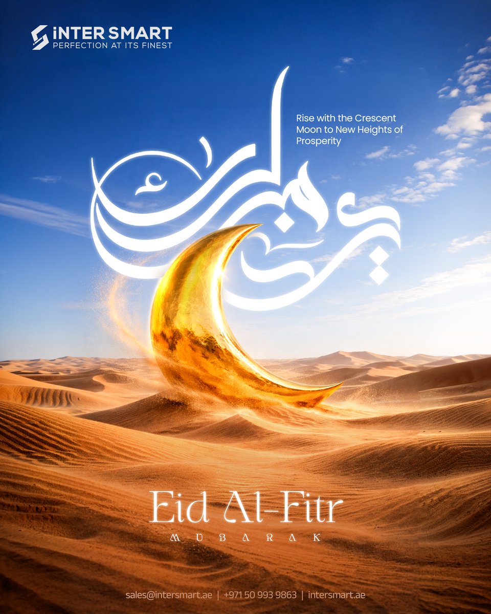 On this Eid, wishing you prosperity that grows with every step you take and success that stays with you in every journey ahead.
Eid Mubarak!
.
.
.
#Eid #eidmubarak #EidAlFitr #intersmart
