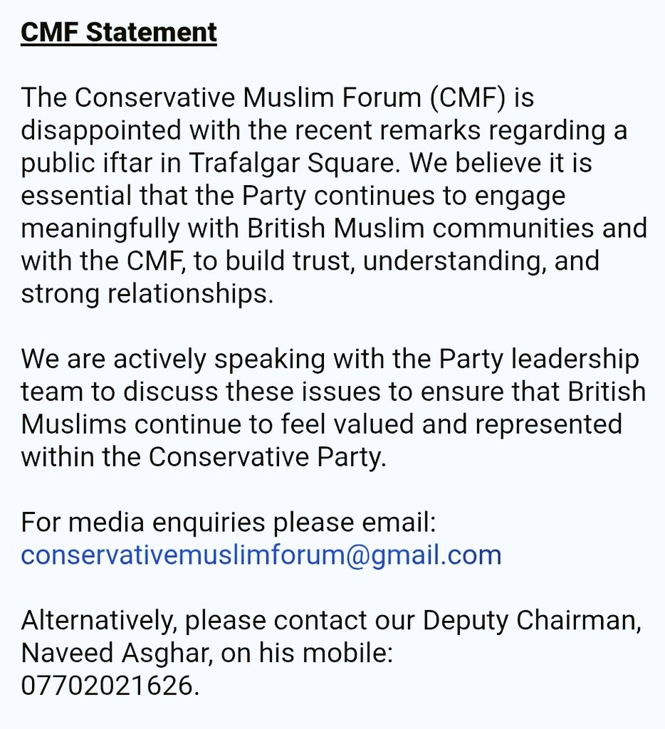 The Conservative Muslim Forum tweet media