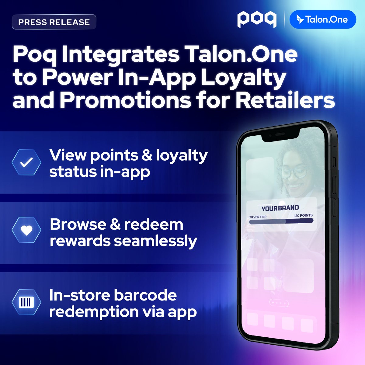 poqcommerce's tweet photo. Big news. Loyalty just got native. 🎉

We're thrilled to announce our new integration with https://t.co/LepJqpfypE, bringing best-in-class loyalty and promotions directly into the native app experience.

🔗 Read the full announcement: https://t.co/6339E8tj4f https://t.co/rCcHmyUELM