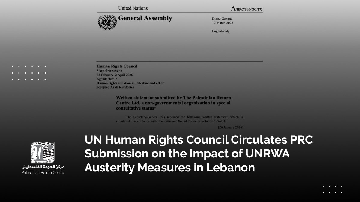 Palestinian Return Centre tweet media