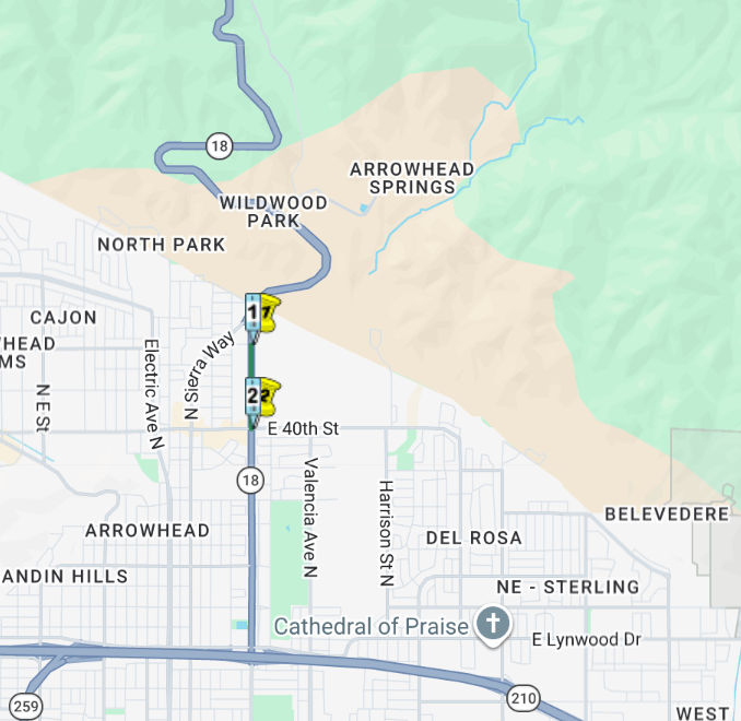 Caltrans District 8 tweet media