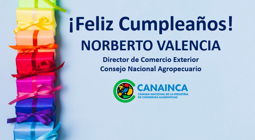 CANAINCA's tweet photo. Felicitamos a Norberto Valencia @NorbertoValU, Director de Comercio del @CNAgropecuario.
Un fuerte abrazo de parte de todos los industriales del sector, que este año esté lleno de salud y éxitos.
¡Feliz cumpleaños! 🥳��🎈
@HPRSantiago
@JONASMURILLO1 https://t.co/TFOMlH8wCp