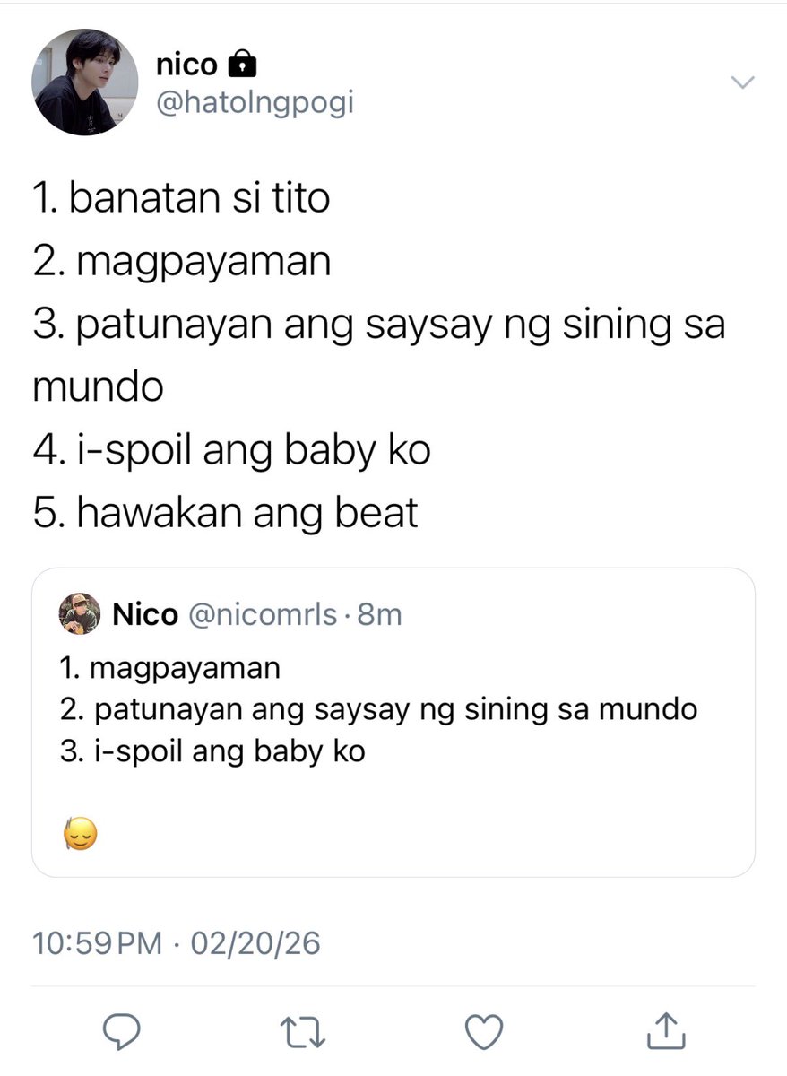 soopiyesa's tweet photo. #taegyu : risk it all pero lakas amats ni nico https://t.co/gCXPzRBg9z