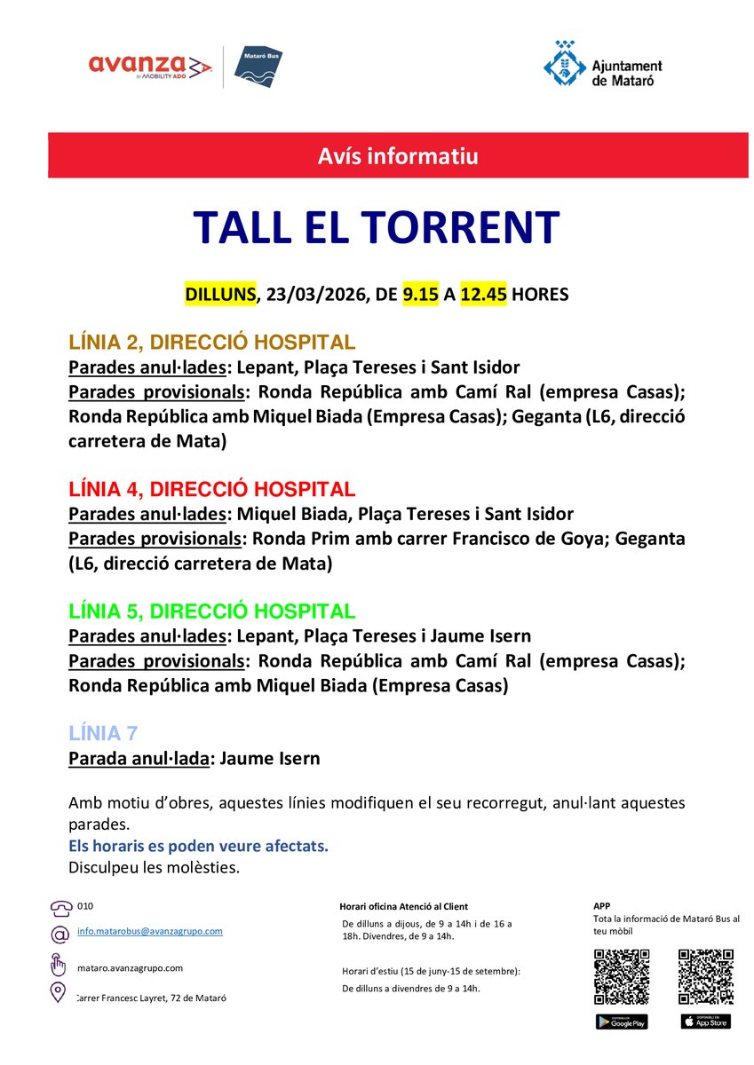 Transport urbà de Mataró | Mataró Bus tweet media