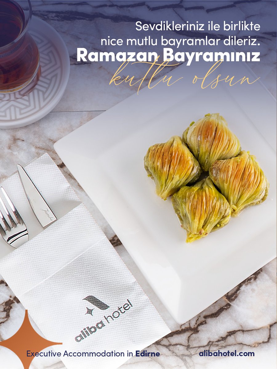 Sevdikleriniz ile birlikte nice mutlu bayramlar dileriz. Ramazan Bayramımız kutlu olsun. #AlibaHotel