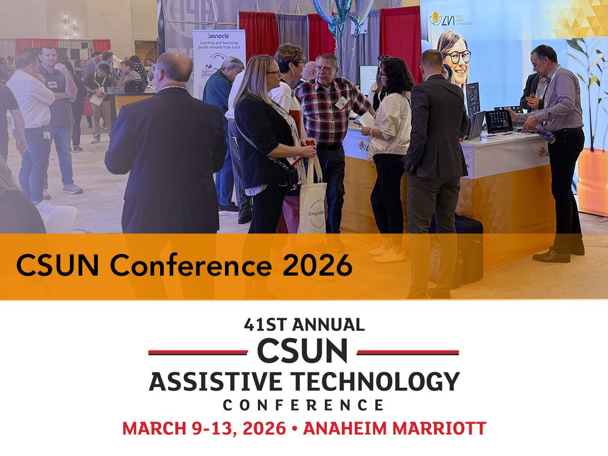 insidevision at CSUN 2026 in Anaheim (California)

A big thank you to LVI Low Vision International for their warm welcome! We had the pleasure of showcasing the InsideONE+ and InsideSUPRA at the event.

It was a great opportunity to connect and share our innovations!