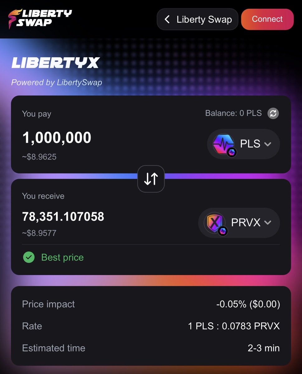 Liberty Swap⚡️Bridge2Pulse™️Privacy and Freedom tweet media