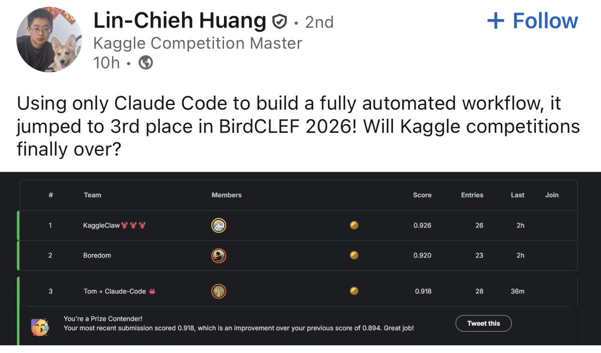 Bojan Tunguz tweet media