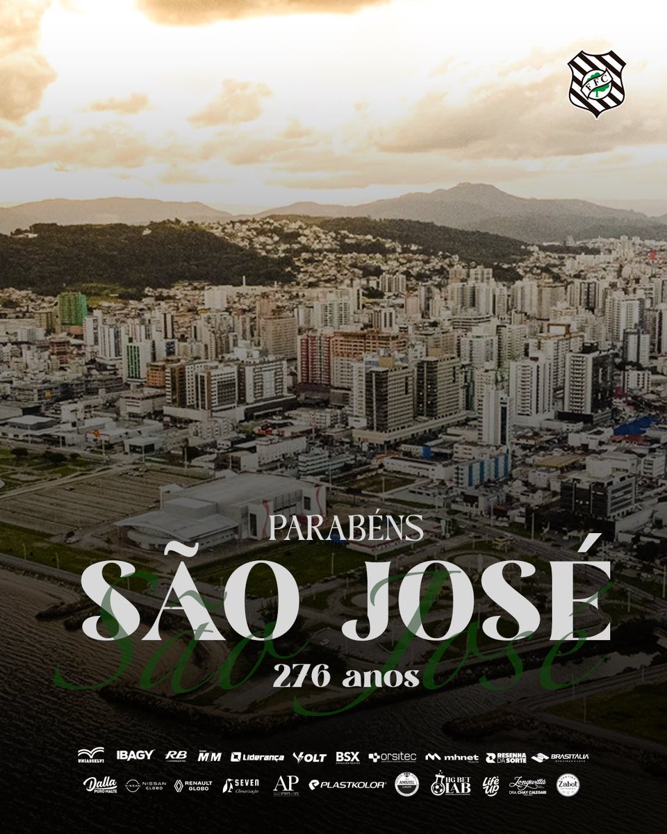 São José completa hoje seus 276 anos de história

Cidade de tradição, de gente trabalhadora e de muitos alvinegros que carregam com orgulho a camisa alvinegra. São José é parte importante da nossa torcida e da nossa caminhada.

Parabéns, São José!  🖤