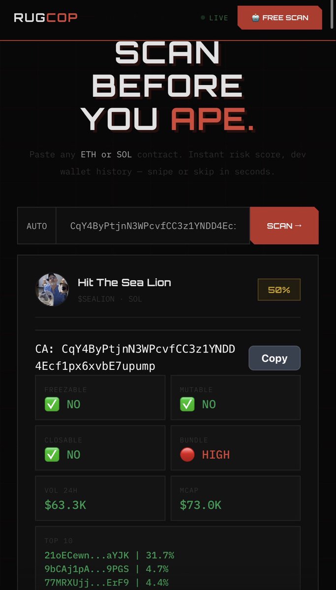 RugCopBot tweet media