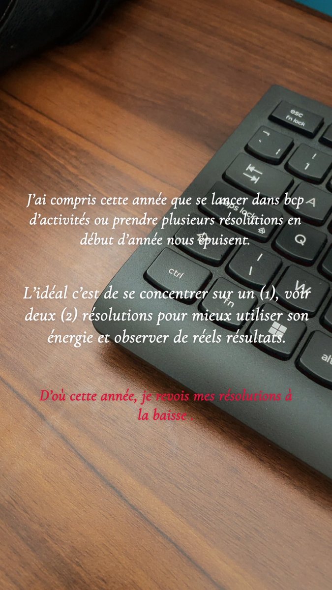 _mlle_o's tweet photo. Multiplier les objectifs, c’est diluer son énergie.
Les personnes qui avancent vraiment se concentrent sur 1 ou 2 priorités stratégiques… et les exécutent à fond.

Moins de dispersion. Plus de résultats. https://t.co/sREVPpmNWp