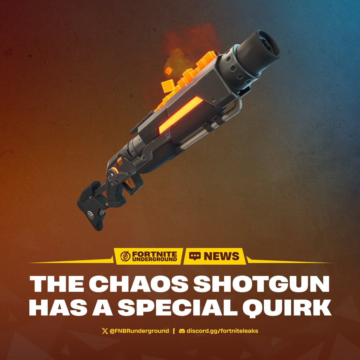 The new Chaos Reloader Shotgun in #Fortnite has a special quirk 🟨 This ...