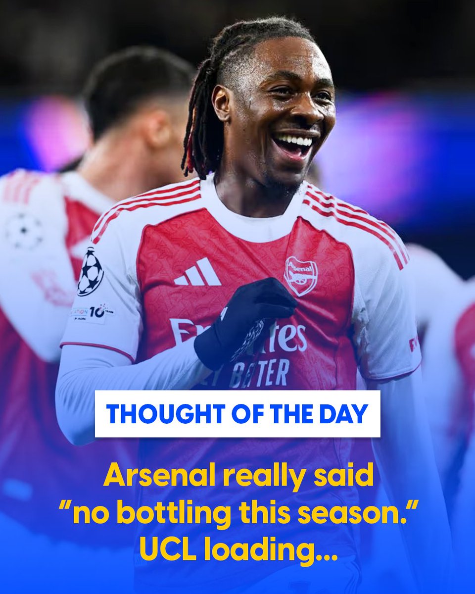 betXchange's tweet photo. “Arsenal fans right now: ‘No bottling.’
Football gods: ‘We’ll see about that’ 😭”
#Arsenal #UCLLoading #FootballTwitter #EPL https://t.co/nFlZBbDRUr