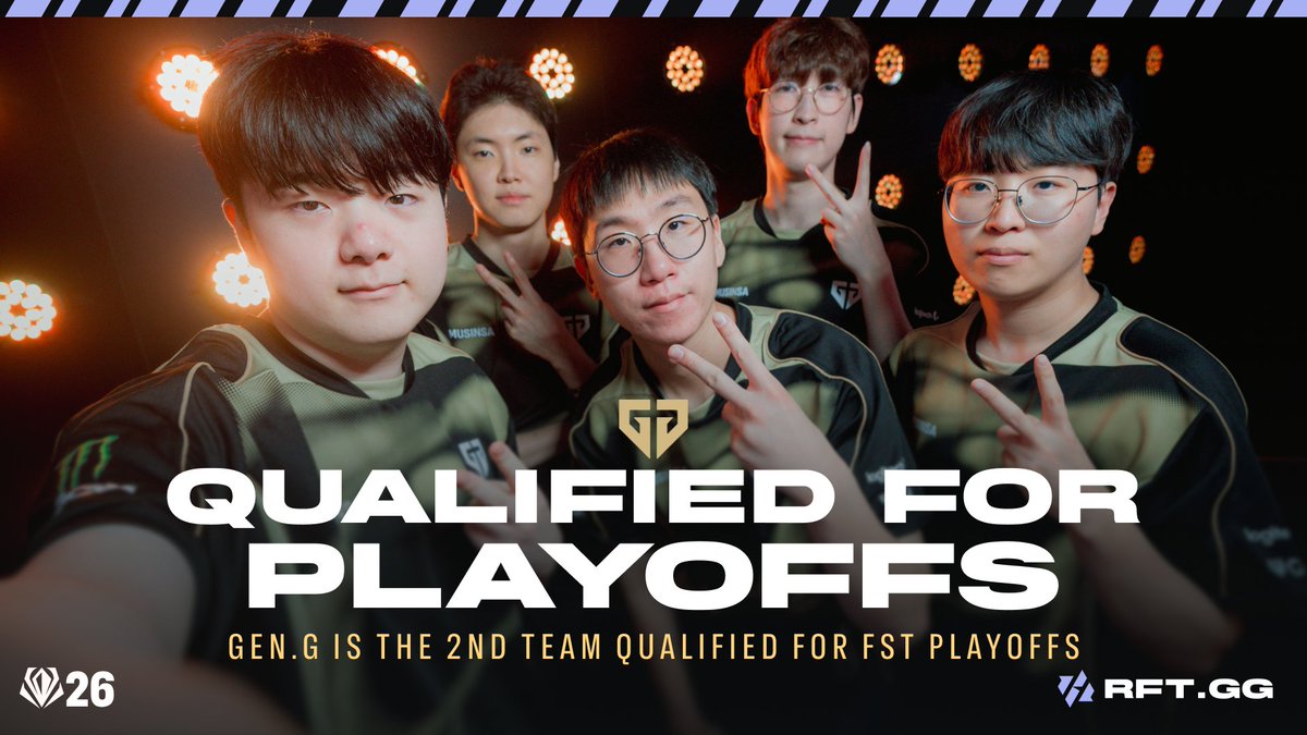 GEN.G 🇰🇷 sweep LYON 🇲🇽 3–0 to qualify for the #FST2026 Playoffs.